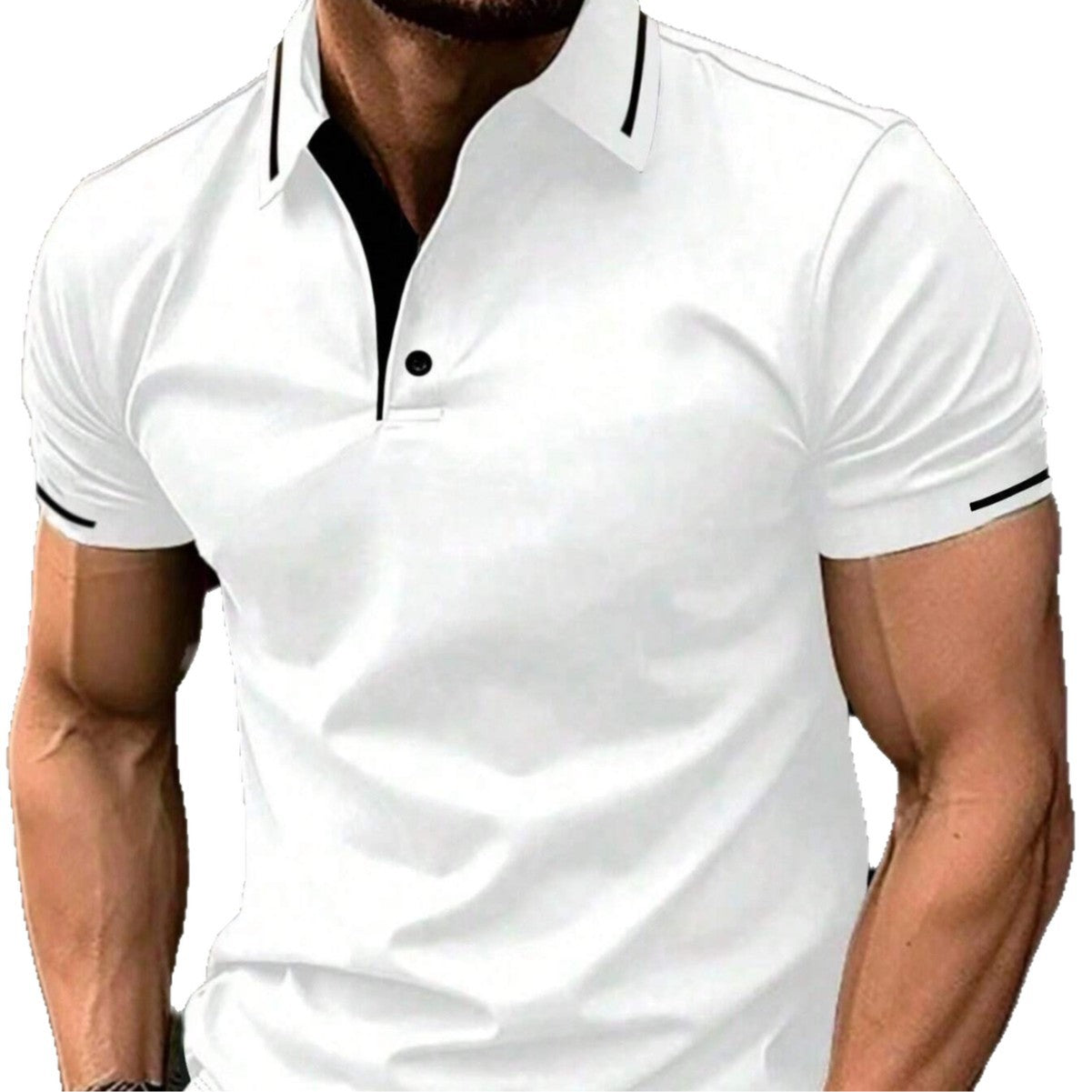 Herren Sport-Casual T-Shirt mit Reverskragen