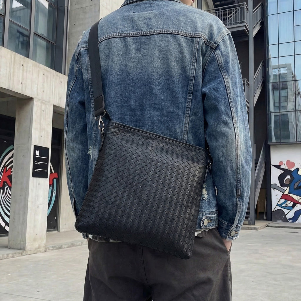 Umhängetasche aus PU-Leder für Herren | LuxeStyle