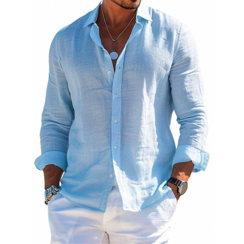 Langarm-Herren-Shirt mit lockerer Passform – Bild 4 | LuxeStyle