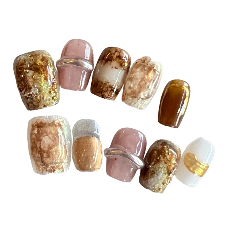 Handbemalte Samt Cat-Eye-Ohrringe – Ansicht 4