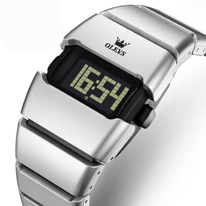Digitale Armbanduhr im futuristischen Design – Ansicht 5