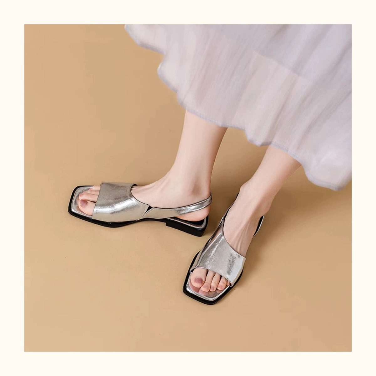 Outdoor Roman Sandalen mit Blockabsatz – Bild 9 | LuxeStyle