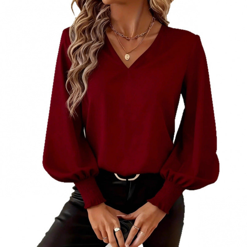 Damen-Bluse mit Laternenärmeln