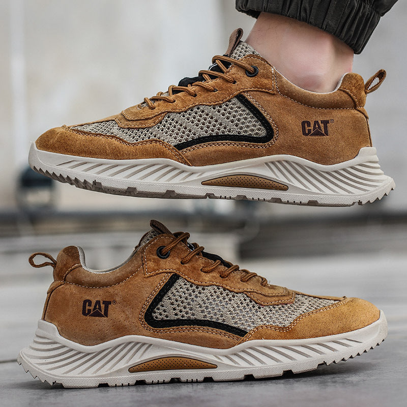Atmungsaktiver Herren-Sneaker aus Mesh und Leder – Bild 2 | LuxeStyle