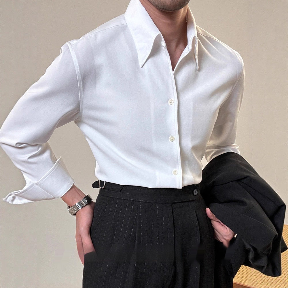 Herren Langarmhemd mit poliertem Finish – Bild 2 | LuxeStyle