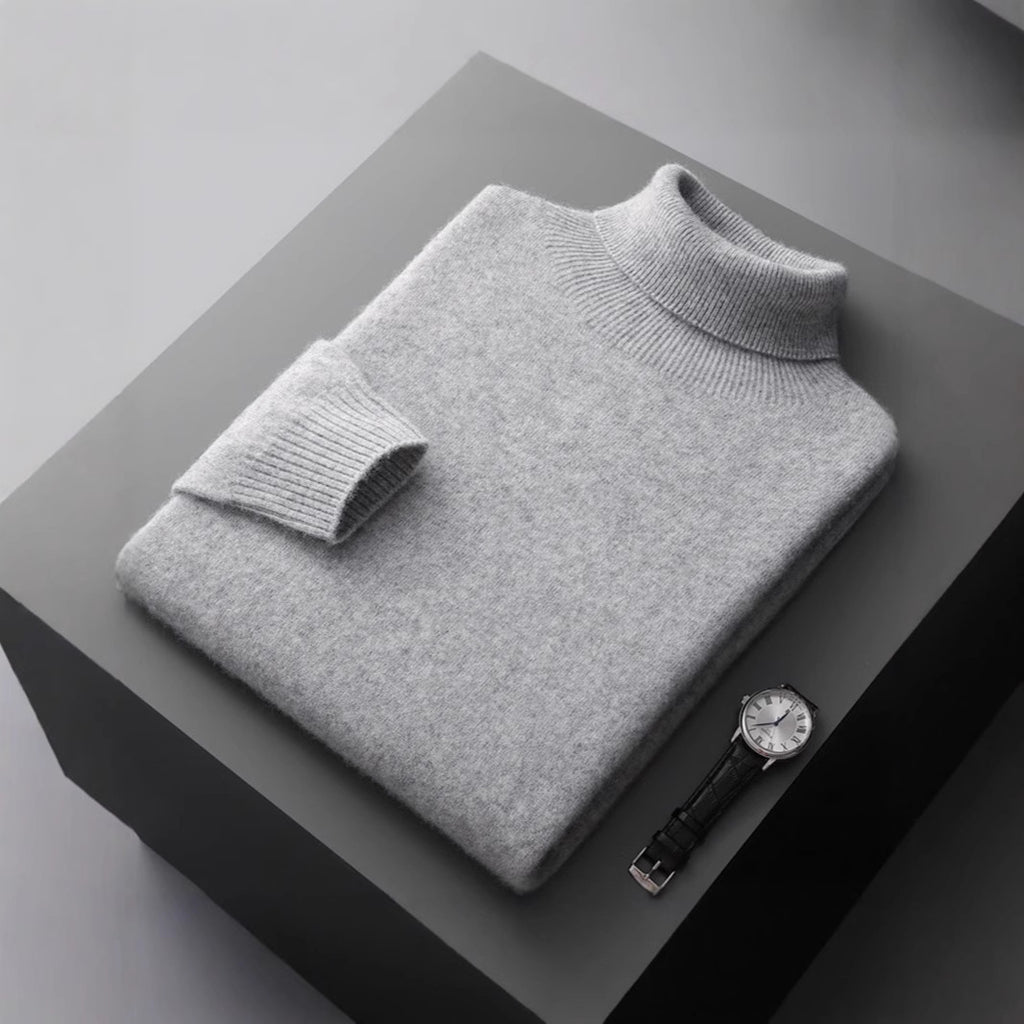 Cashmere-Pullover mit Rollkragen