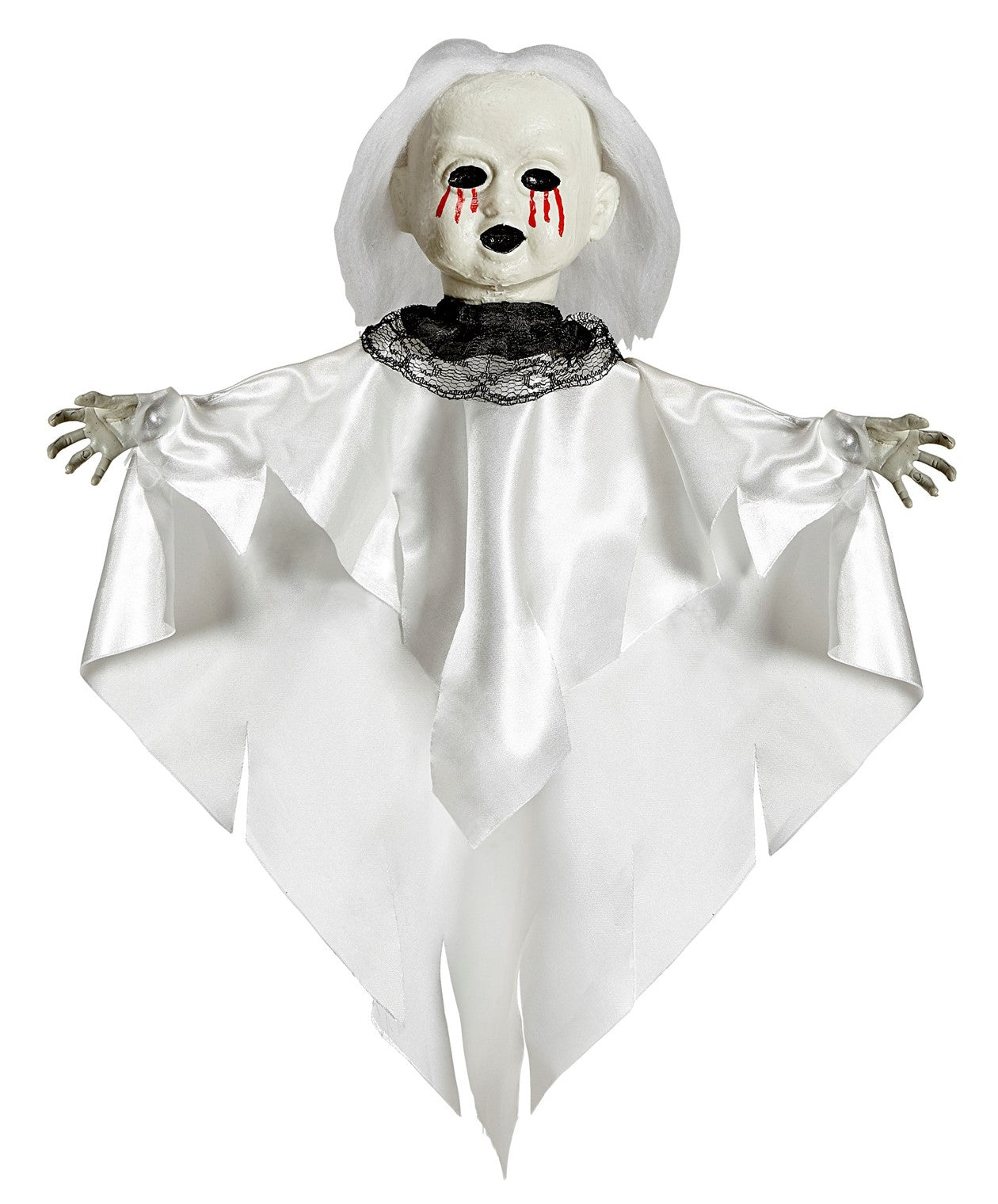 Gruselpuppe 50 cm weiss