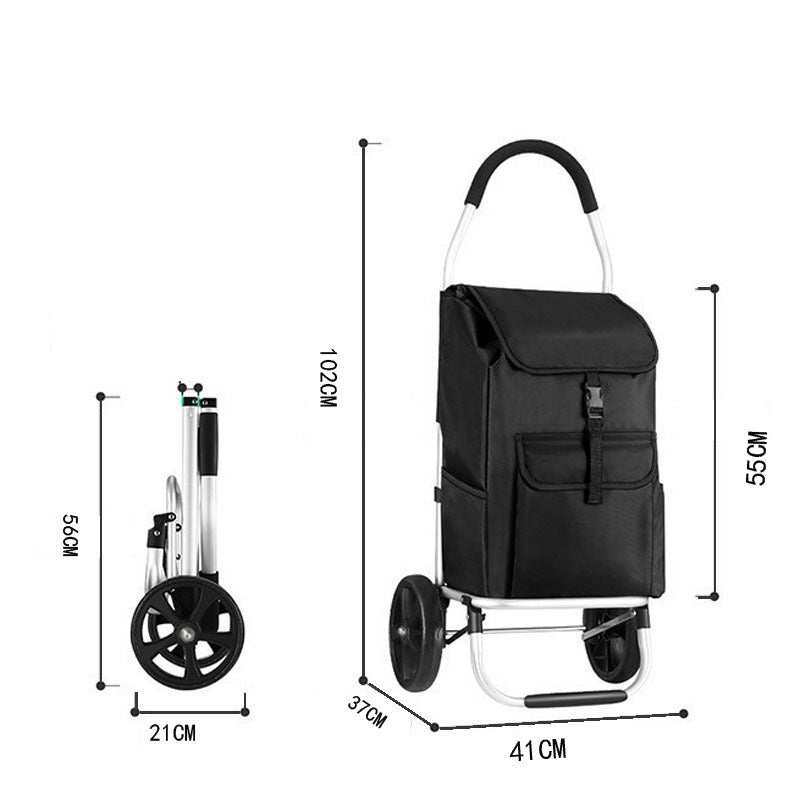Faltbarer Einkaufstrolley aus Aluminium