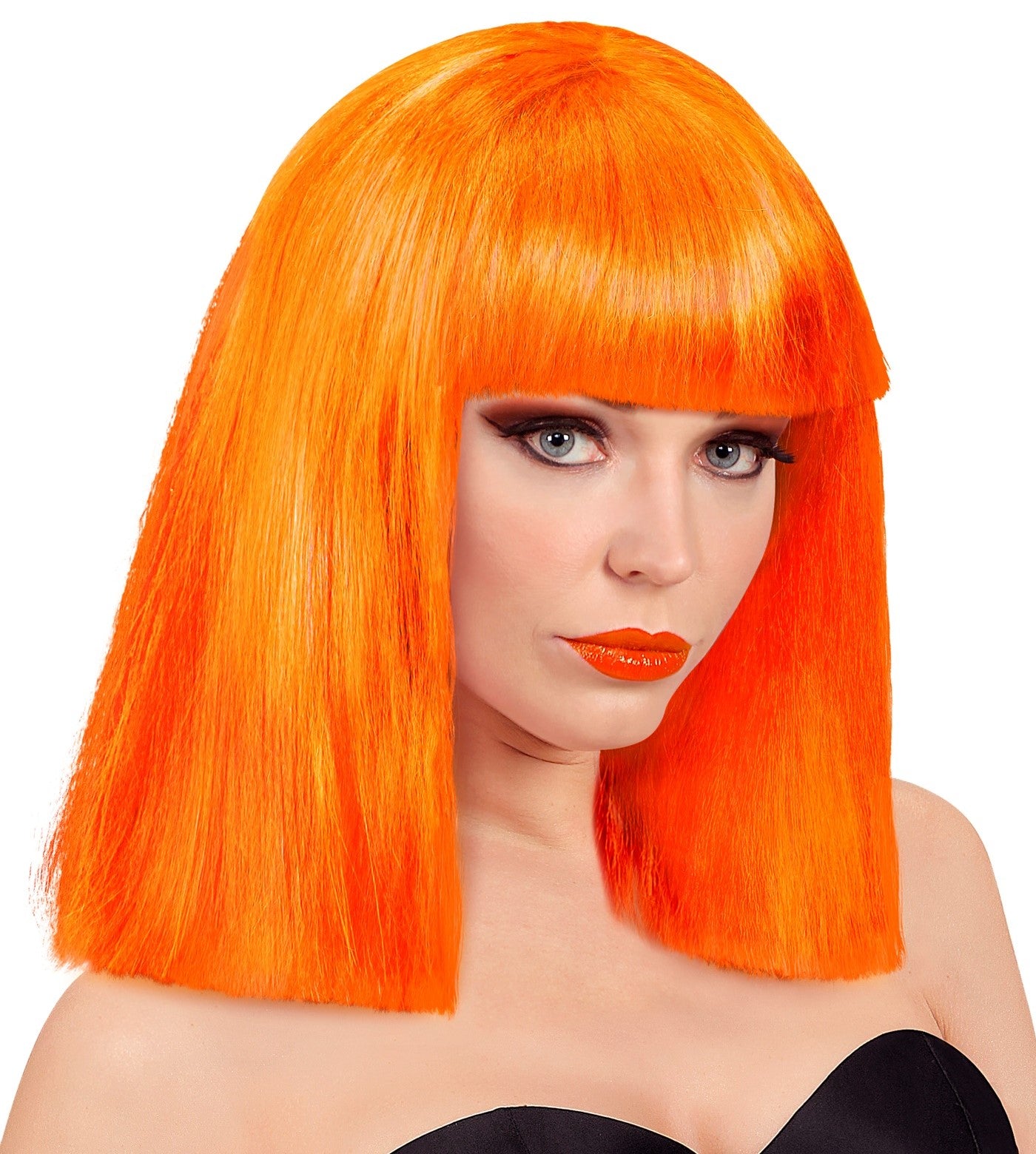 Perücke Showgirl neon orange