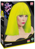 Perücke Showgirl neon gelb