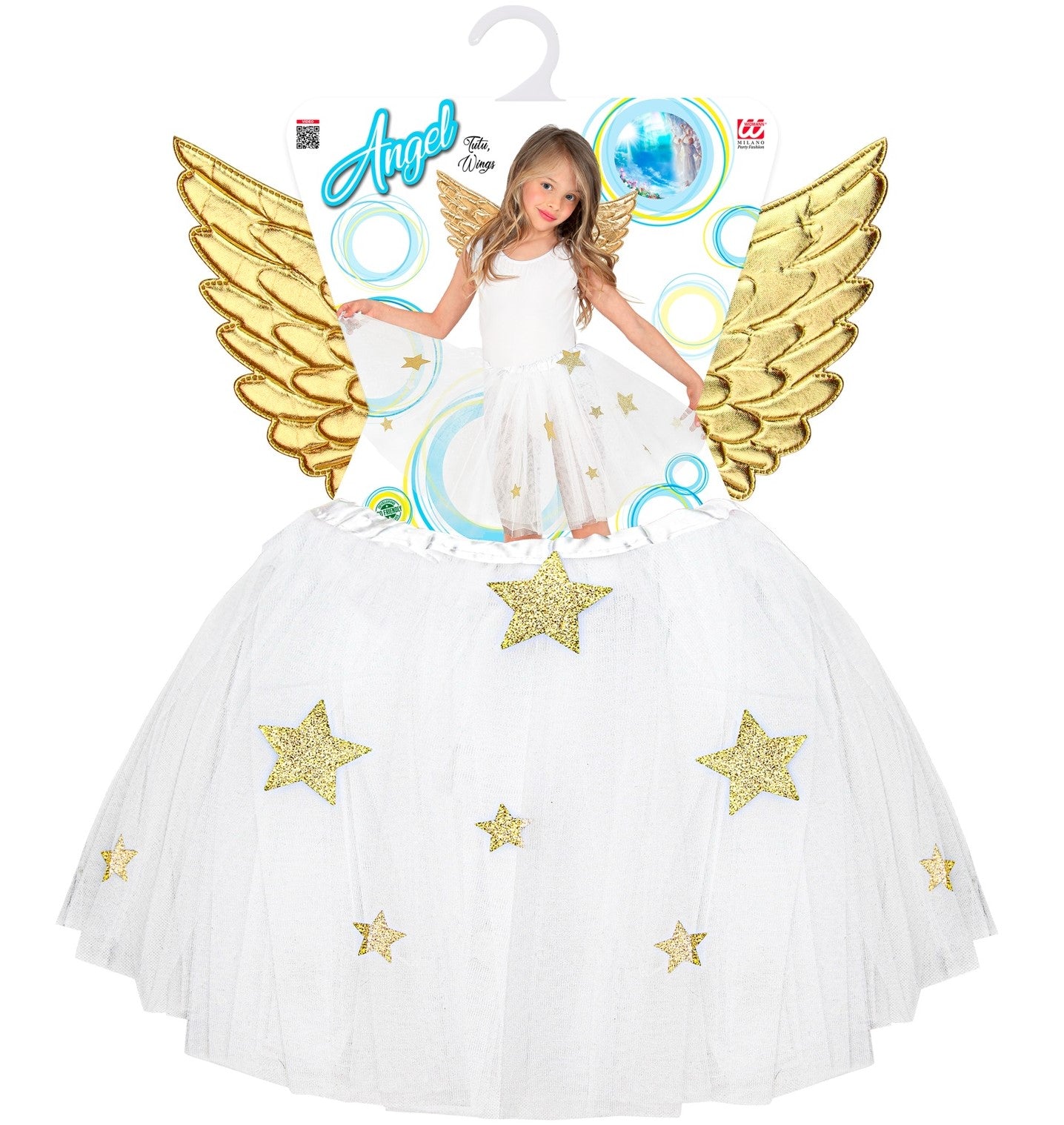 Engel Tutu und Flügel weiss · Gr. one Size