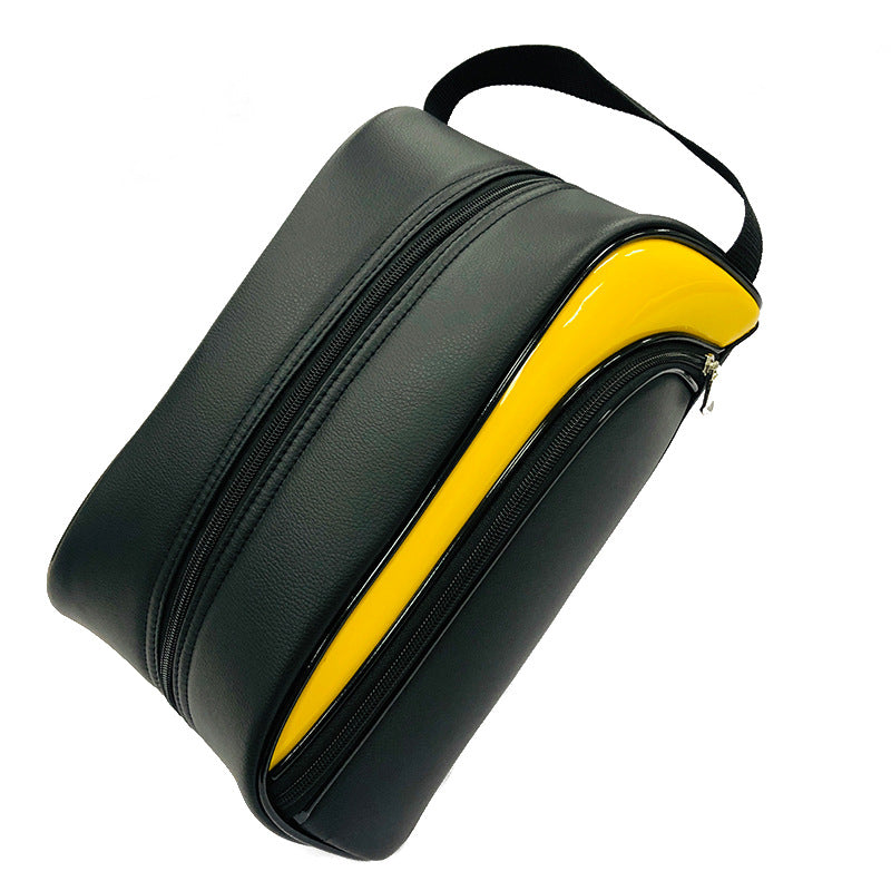 Golfschuhtasche aus Leder, Litchi-Muster | LuxeStyle
