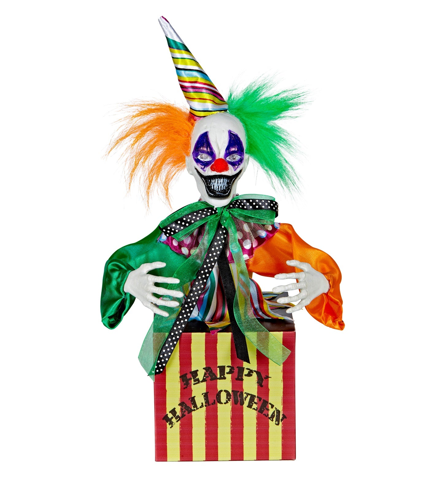 Lachender Clown in der Kiste