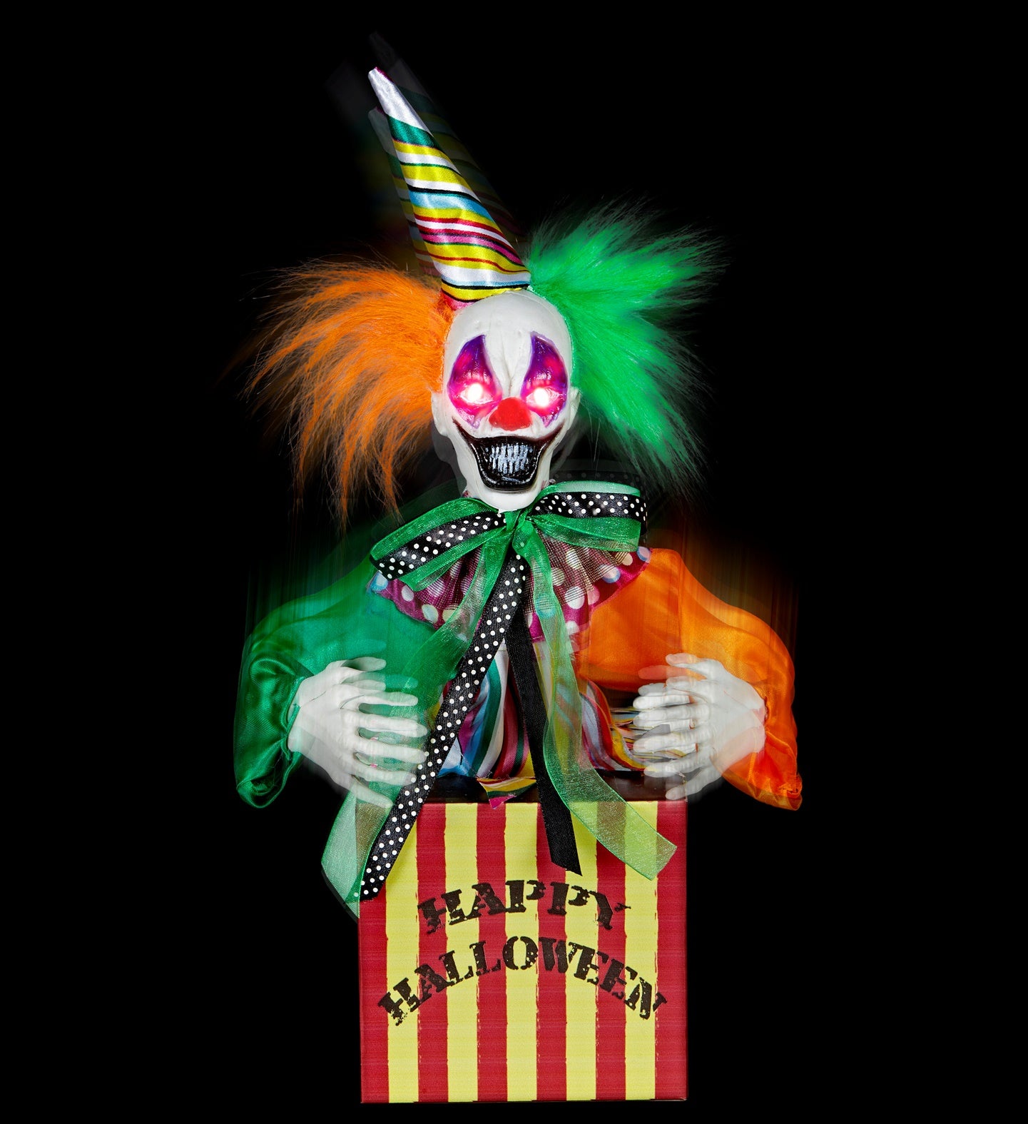 Lachender Clown in der Kiste