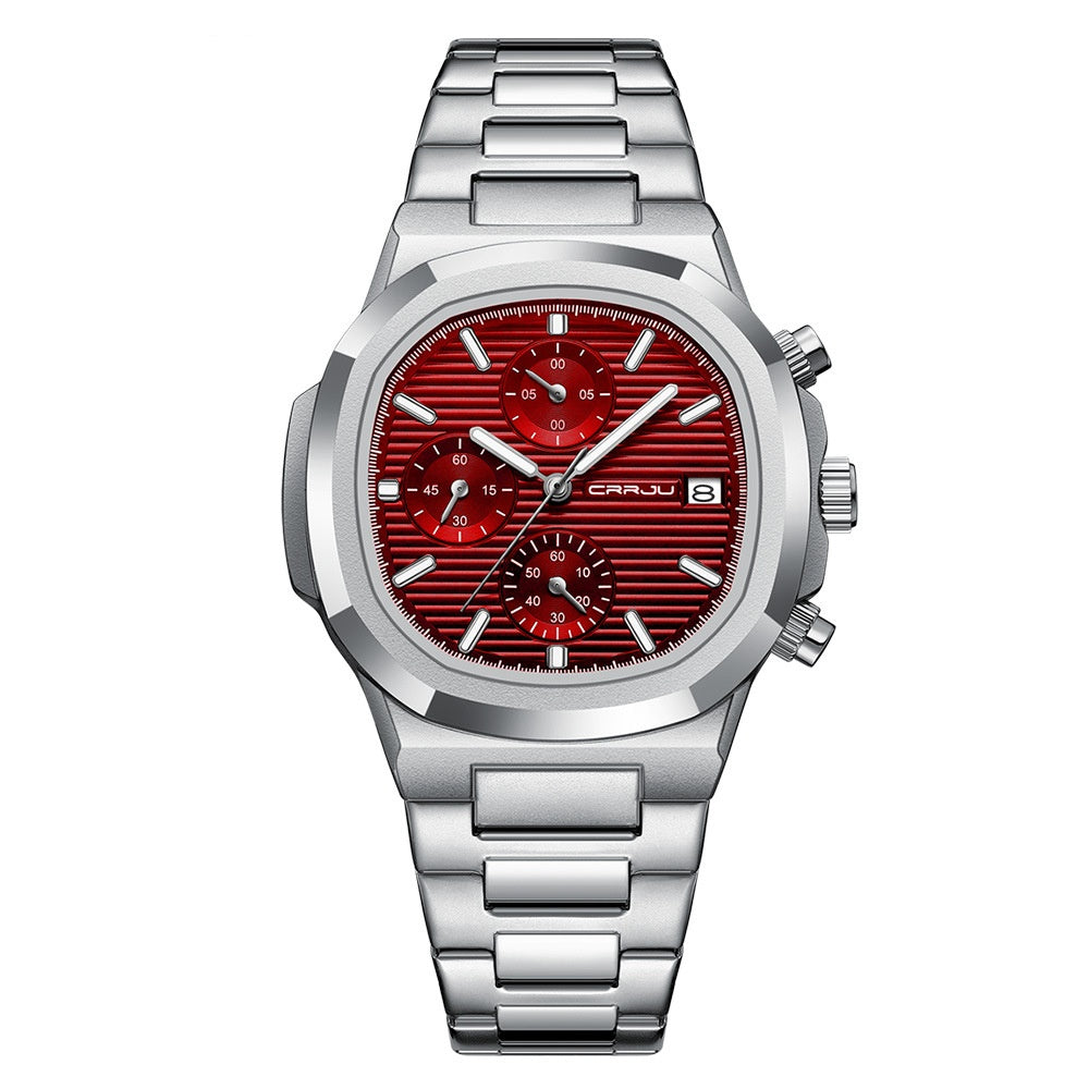 Multifunktionaler Quartz-Wasserdichter Business-Armbanduhr