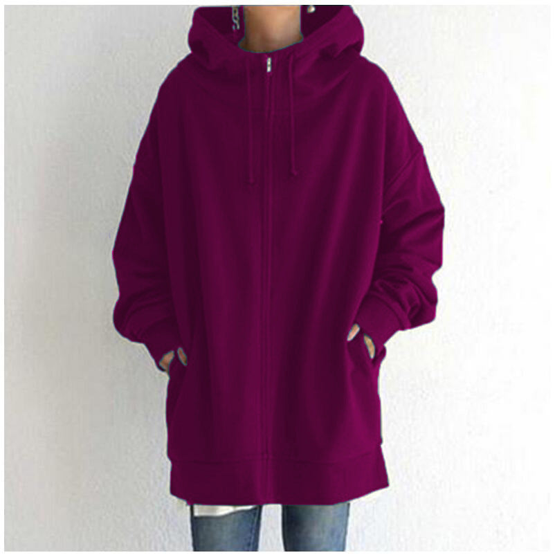 Trendiger Urbaner Langarm-Hoodie mit Fleecefutter