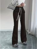 Elegante Bootcut Sweatpants mit Kordelzug