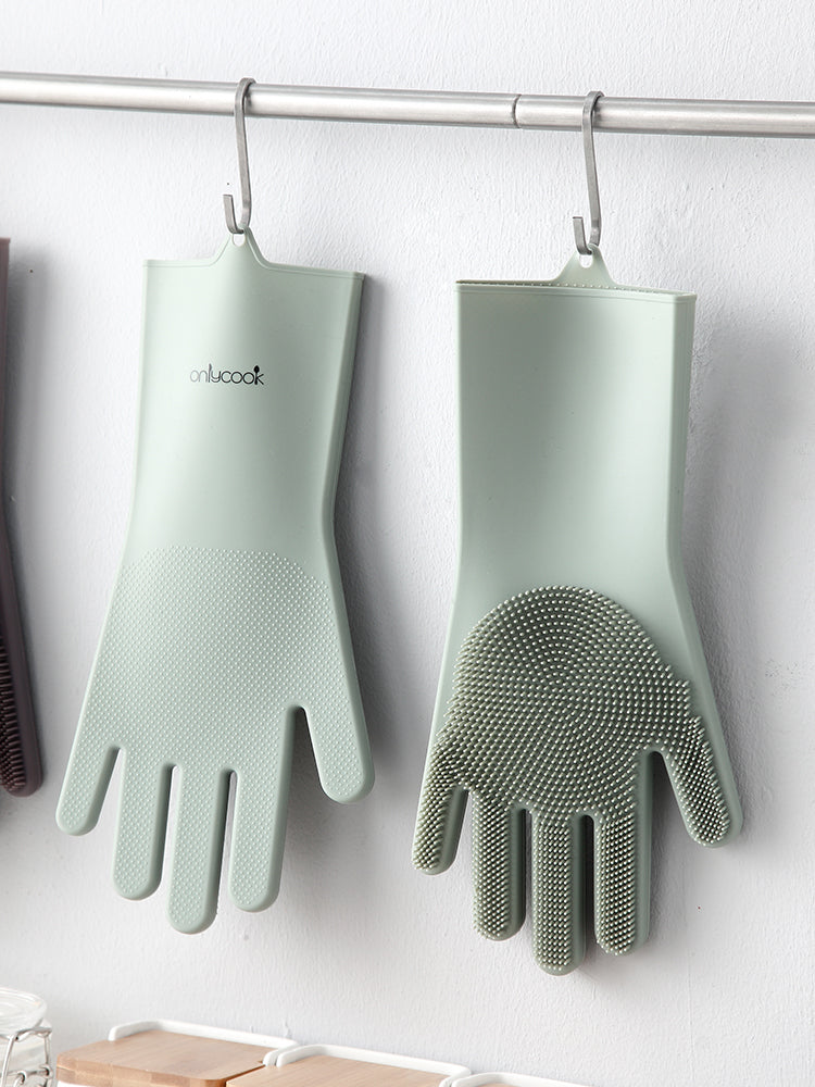 Silikon-Spülhandschuhe mit Bürstenfunktion | LuxeStyle