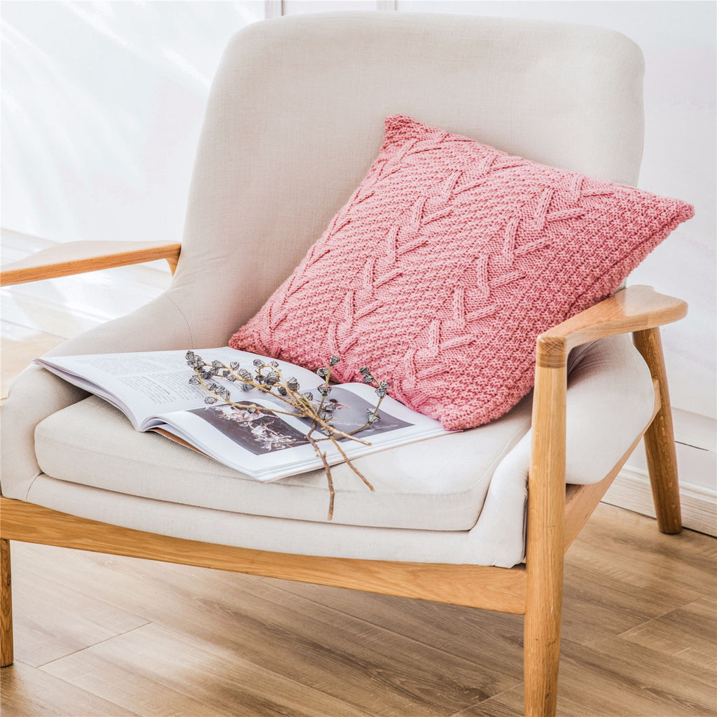 Grobes Strick-Kissenbezug aus Wolle – Bild 9 | LuxeStyle