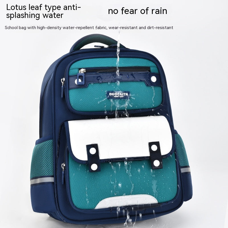 Schulrucksack Royalblau-Grün