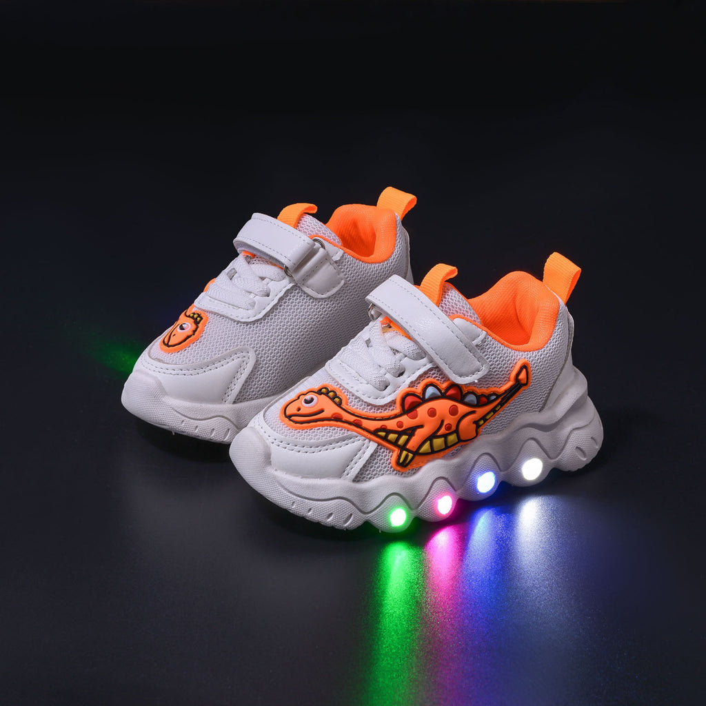 Dinosaurier LED Mesh-Sneaker für Kinder