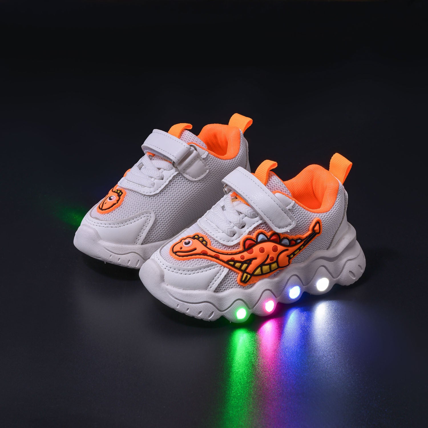 Dinosaurier LED Mesh-Sneaker für Kinder