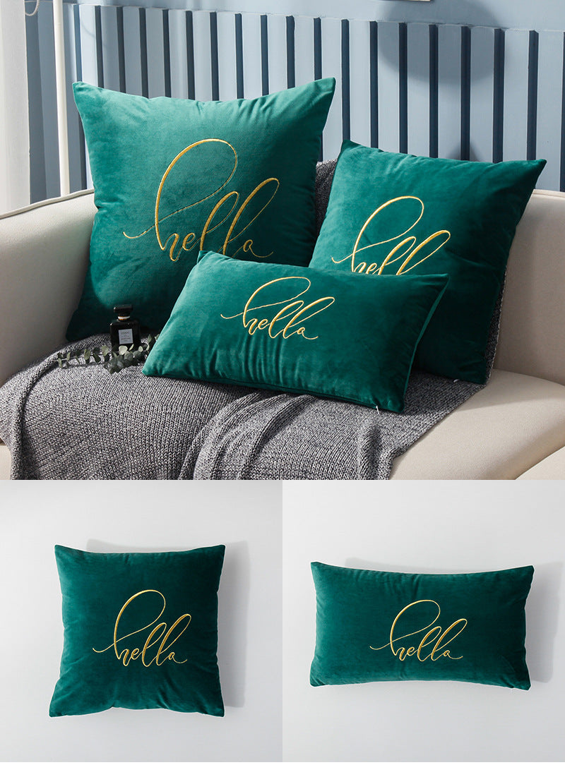 Samtkissen mit Goldfaden-Stickerei – Bild 9 | LuxeStyle