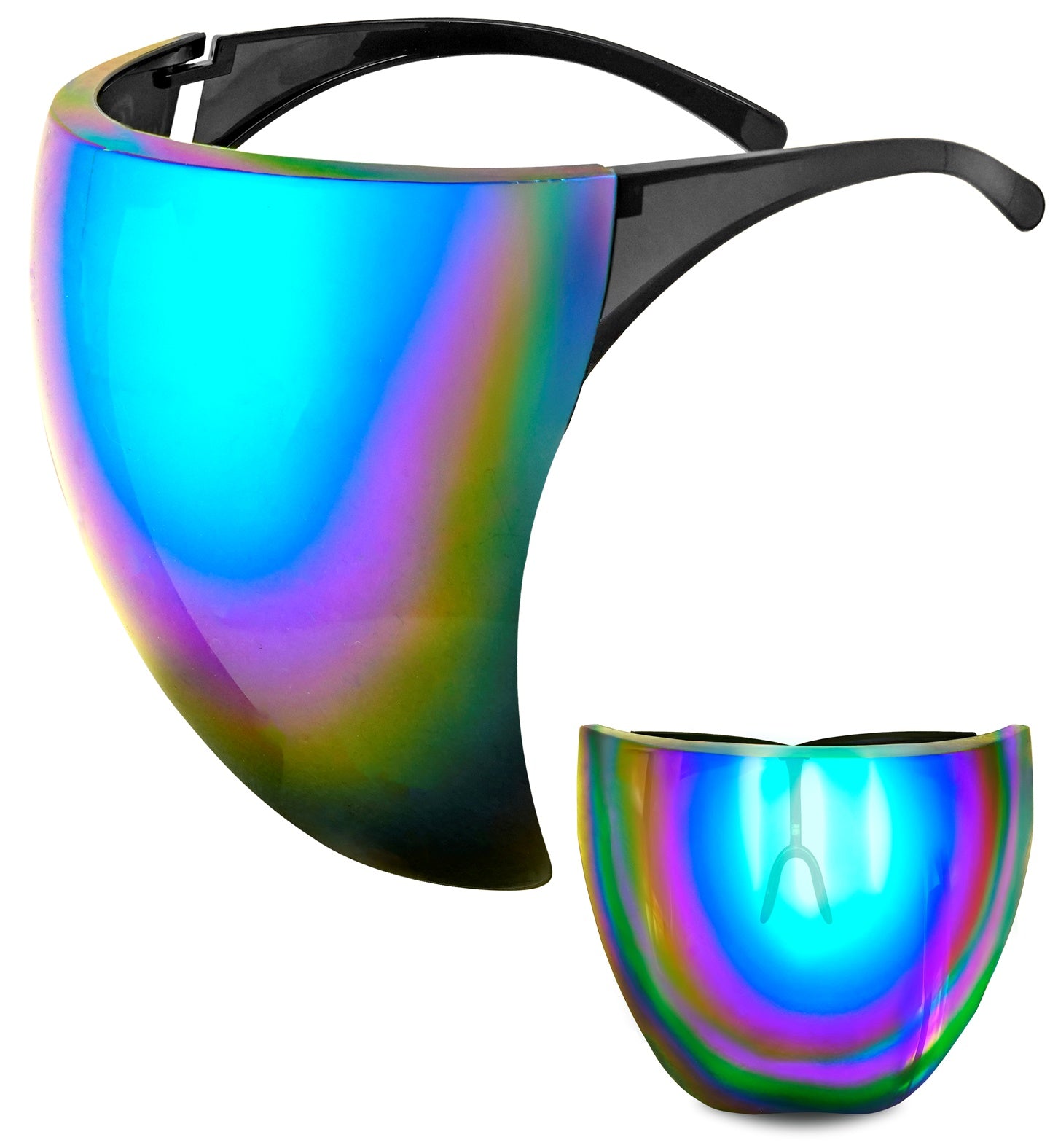 Gesichtsvisier blau-violet
