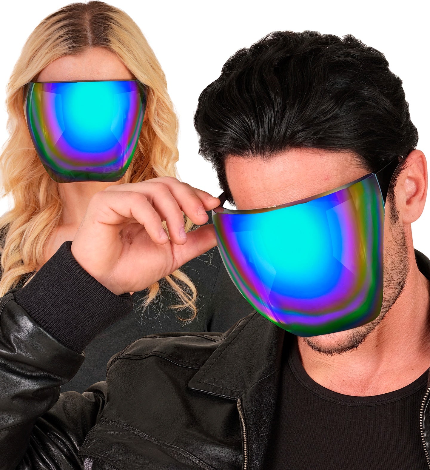 Gesichtsvisier blau-violet