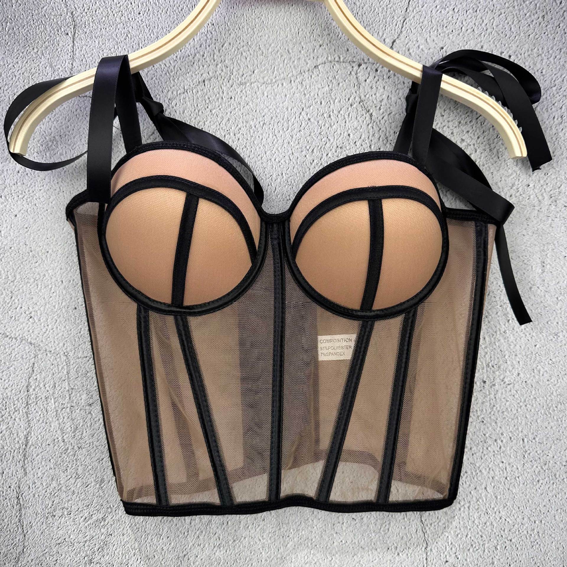 Bandeau-Top mit Taillenschnürung