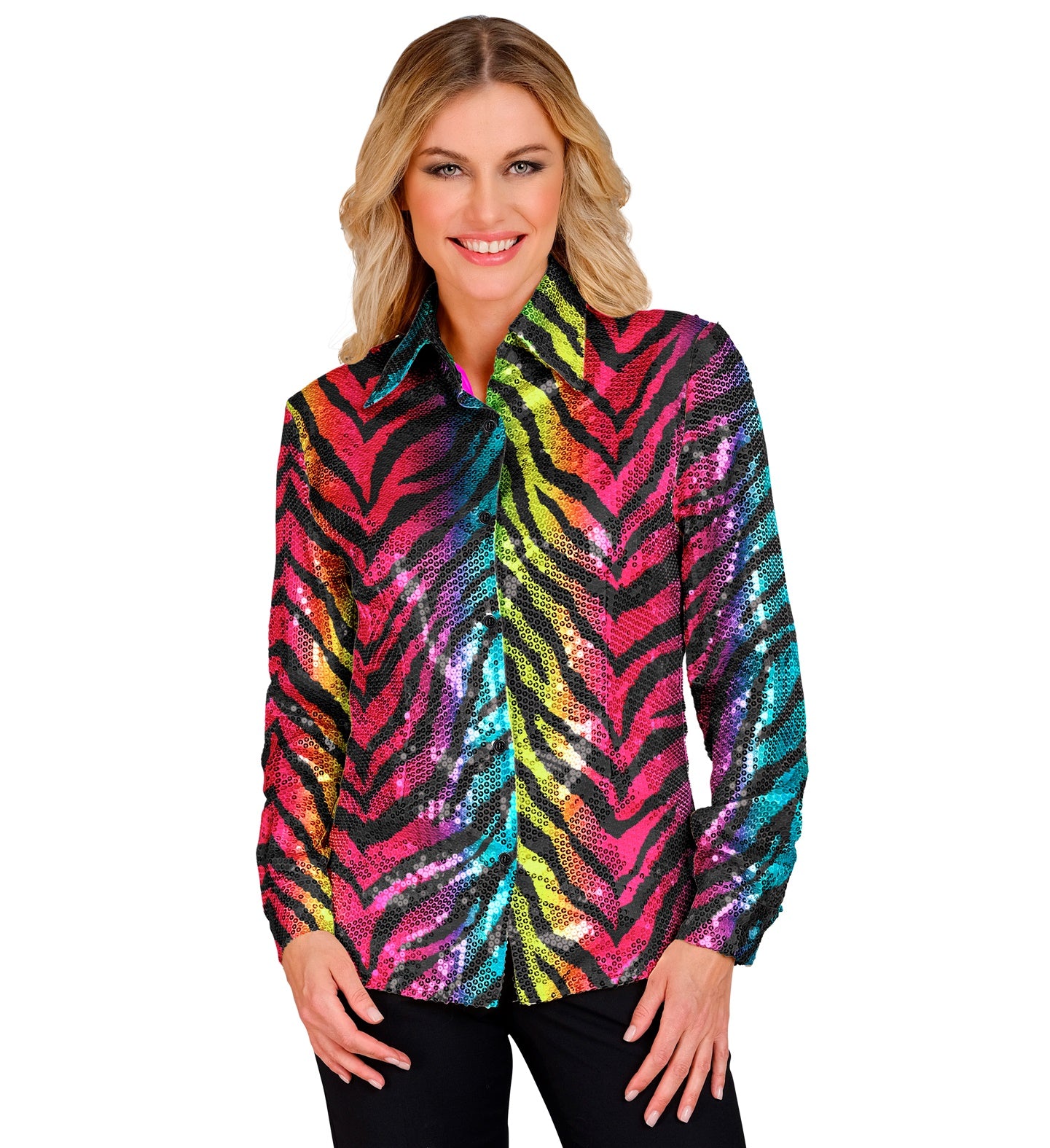 Bluse Tigermuster mit Pailletten