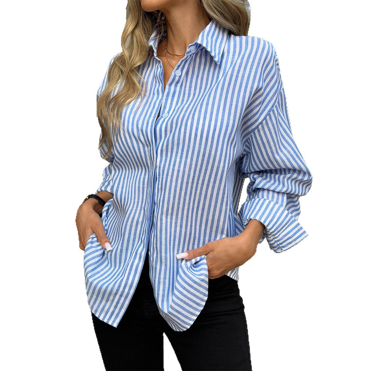 Gestreiftes Hemd im Commuter-Stil – Bild 4 | LuxeStyle