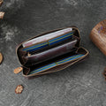 Leder-Portemonnaie mit Flechtmuster | LuxeStyle