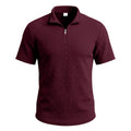 Herren Jacquard Plaid Polo-Shirt Weit geschnitten Stehkragen Kurzarm