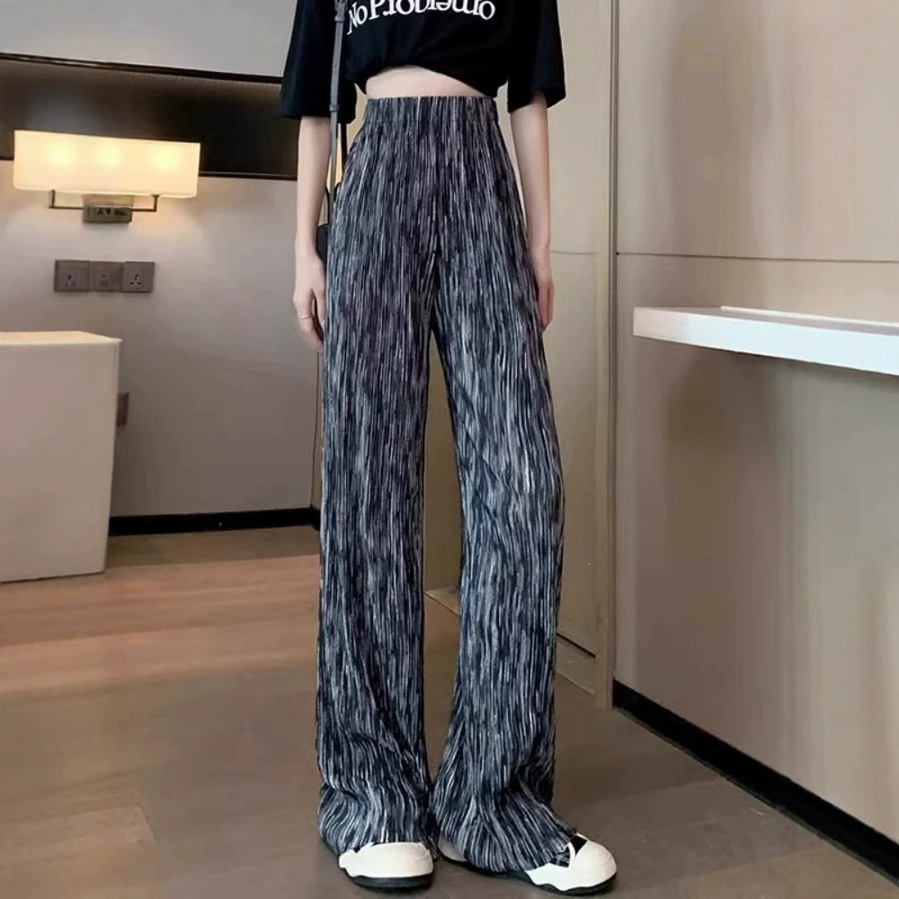 Bequeme Tie-Dye Hose mit weitem Bein