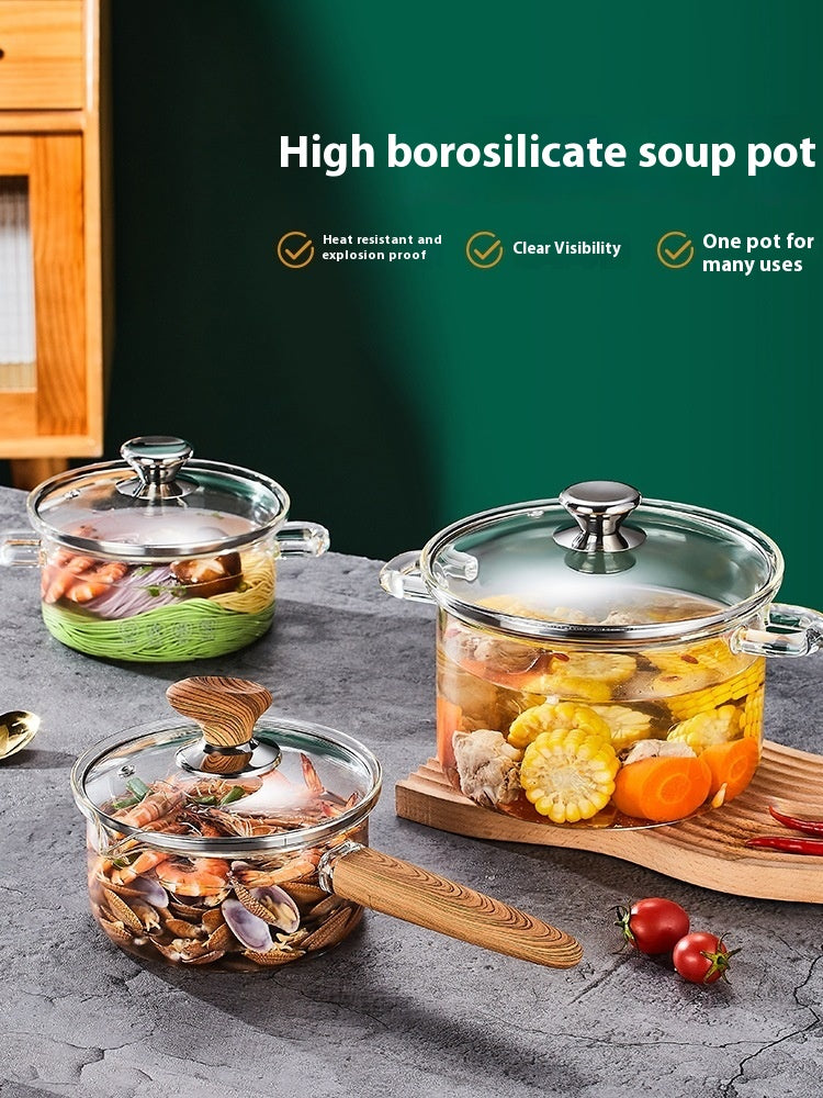 Borosilikat-Suppentopf mit Doppelgriff