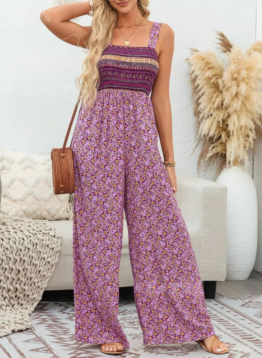 Bohemian Jumpsuit mit Print