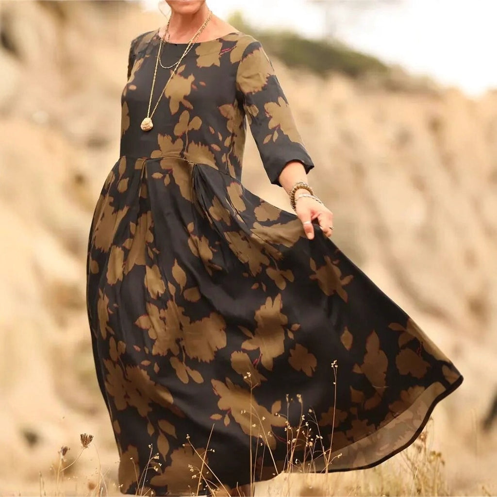 Lässiges Midikleid mit 3D-Muster – Bild 3 | LuxeStyle