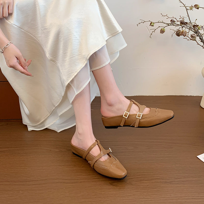 Plateau-Mules mit verdecktem Absatz