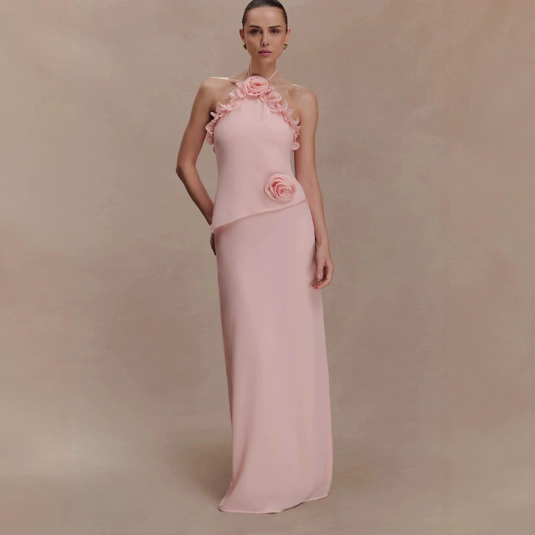 Chiffon-Kleid mit Ruffles