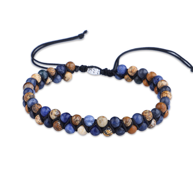 Doppelstrang-Armband aus Lapislazuli – Bild 2 | LuxeStyle