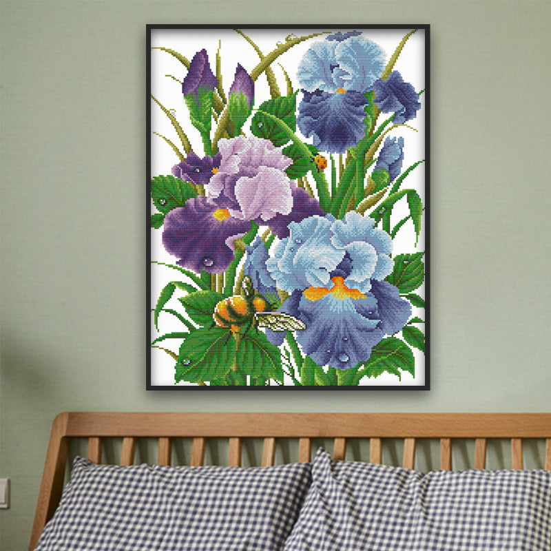 Irisblüten-Stickbild – Bild 3 | LuxeStyle