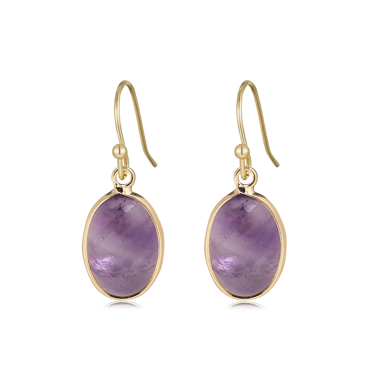 Boho-Ohrringe mit Amethyst-Anhänger