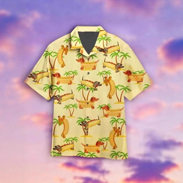 Freizeit-Hemd mit Hunde-Print für Herren – Bild 12 | LuxeStyle