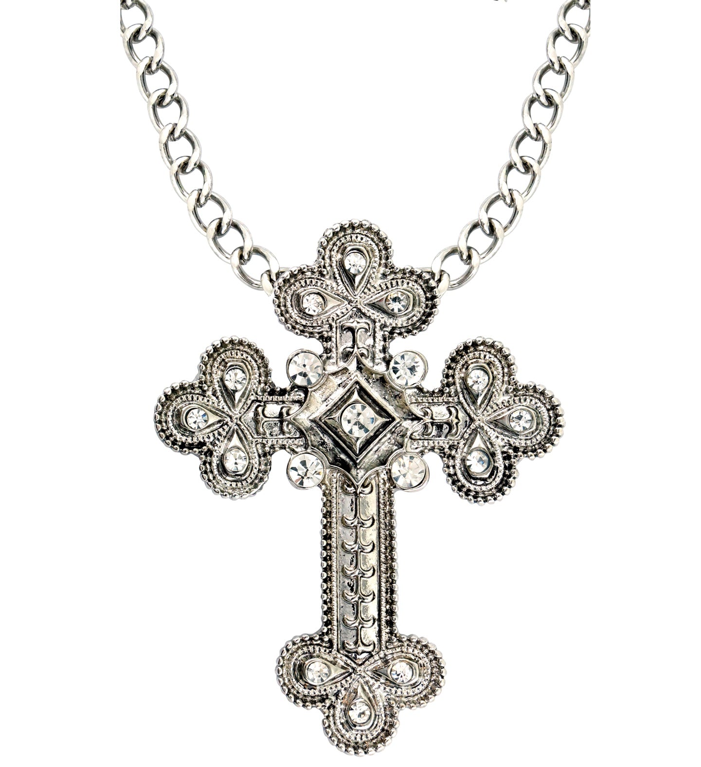 Halskette mit Strasskreuz