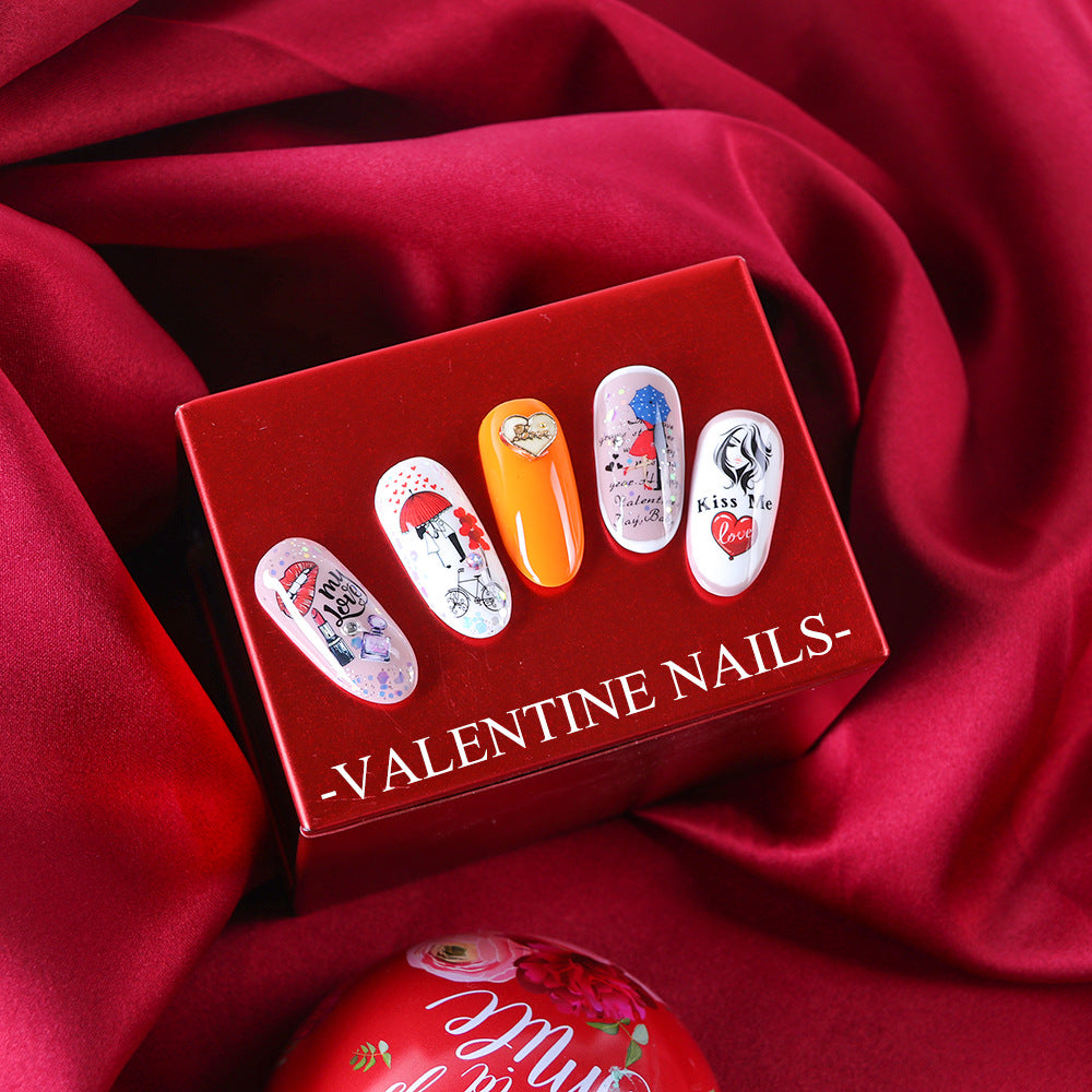 Nagel-Sticker Set «Love Bear & Red Lips» – Bild 3 | LuxeStyle