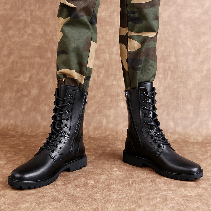 Britische Leder Martin Boots mit Reissverschluss