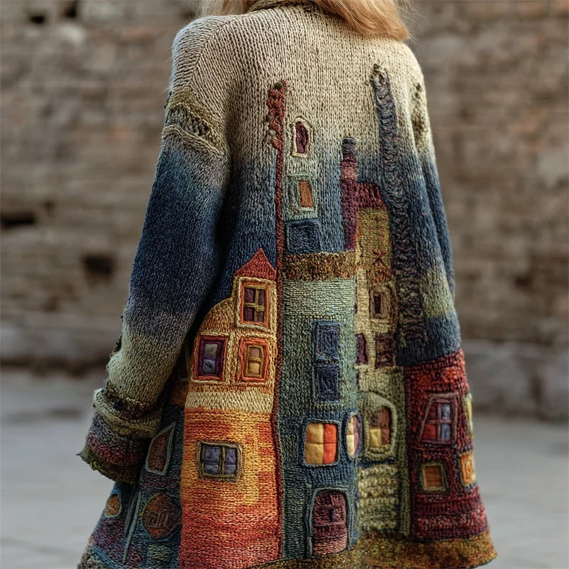 Hooded Strickpullover mit 3D-Print – Bild 2 | LuxeStyle