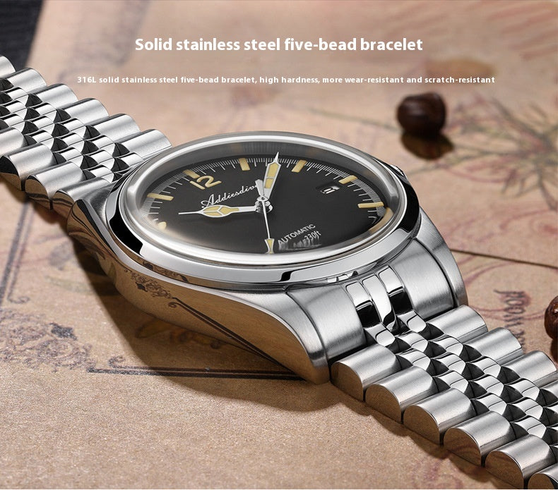 Automatische mechanische Armbanduhr aus 316L Edelstahl – Bild 8 | LuxeStyle