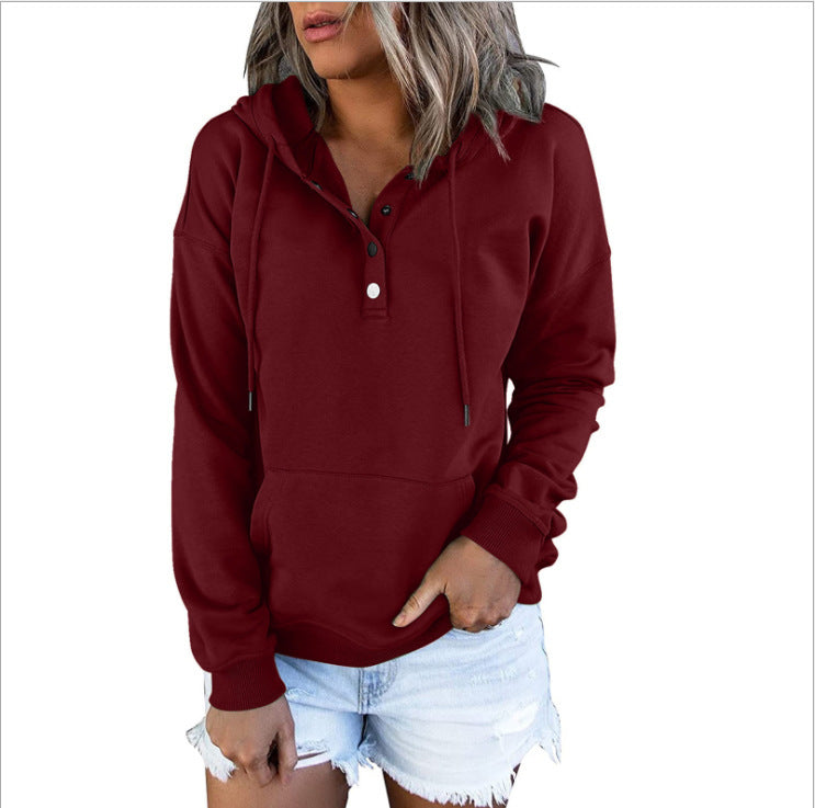 Lässiger Hoodie mit Kordelzug und Taschen